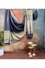 Bagru Print Maheshwari Saree - Image 5