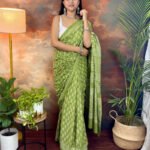 Pure cotton Jaipur Hand Block Printed Saree