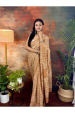 Pure Cotton Jaipur Hand Block Print Saree - Image 2