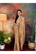 Pure Cotton Jaipur Hand Block Print Saree - Image 3