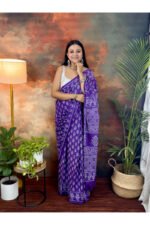 Pure Cotton Jaipur Hand Block Print Sarees - Image 4