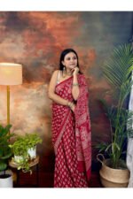 Pure Cotton Jaipur Hand Block Print Saree