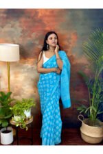 Pure Cotton Jaipur Hand Block Print Sarees