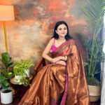 Dual Tone Tissue Raga Saree with Zari Border