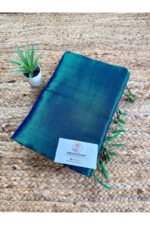 Plain Tissue Raga Saree – Dual Tone Elegance - Image 6