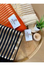 Kerala Kasav Stripe Border Mulmul Cotton Saree - Image 2