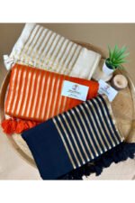 Kerala Kasav Stripe Border Mulmul Cotton Saree - Image 3