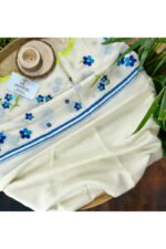 Lily Embroidery Mulmul Cotton Saree - Image 4