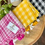 Premium Mul Cotton Colourful Check Saree