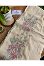 Mul Cotton Embroidery Blossom Saree - Image 4