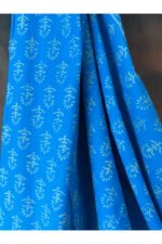 Pure Cotton Jaipur Hand Block Printed Saree - Image 4