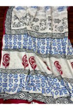 Pure Cotton Dabu Print Handblocked Saree