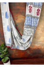 Pure Cotton Dabu Print Handblocked Saree - Image 2