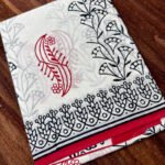 Pure Cotton Dabu Print Handblocked Saree