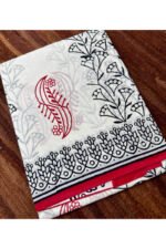 Pure Cotton Dabu Print Handblocked Saree