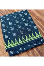 Pure Cotton Dabu Print Handblocked Saree - Image 2