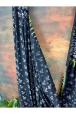 Pure Cotton Dabu Print Handblocked Saree - Image 4