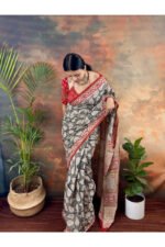 Pure Cotton Handblocked Bagru Print Saree for Effortless Summer Elegance - Image 5