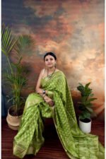 handblocked maheshwari saree - Image 2