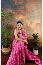 Handblocked maheshwari saree - Image 3