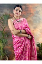 Handblocked maheshwari saree - Image 2