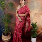 Hand blocked Maheshwari Saree
