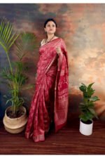 Hand blocked Maheshwari Saree - Image 3