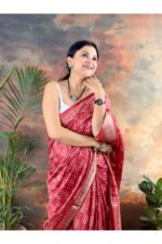 Hand blocked Maheshwari Saree - Image 4