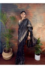 Handblocked Maheshwari Saree - Image 4