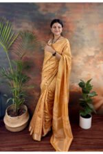 Handblocked Maheshwari Saree - Image 4