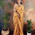 Handblocked Maheshwari Saree