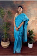 Handblocked Maheshwari Saree - Image 3
