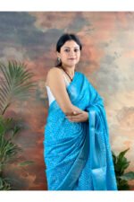 Handblocked Maheshwari Saree - Image 5