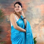 Handblocked Maheshwari Saree