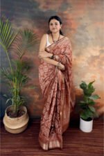 Handblocked Maheshwari Saree - Image 2