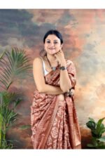 Handblocked Maheshwari Saree - Image 3