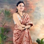 Handblocked Maheshwari Saree