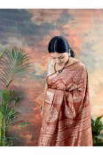 Handblocked Maheshwari Saree - Image 5