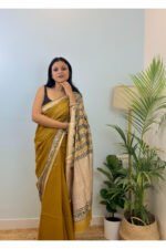 Bagru Print Maheshwari Saree - Image 2