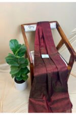 Tissue Raga Saree With Stripped Pallu