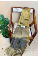 Tissue Raga Saree With Stripped Pallu - Image 2