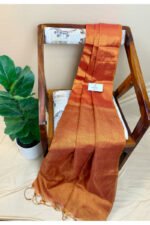 Tissue Raga Saree With Stripped Pallu - Image 4