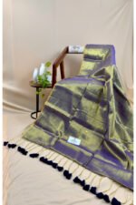 Tissue Raga Saree with Ginni Handwork - Image 5